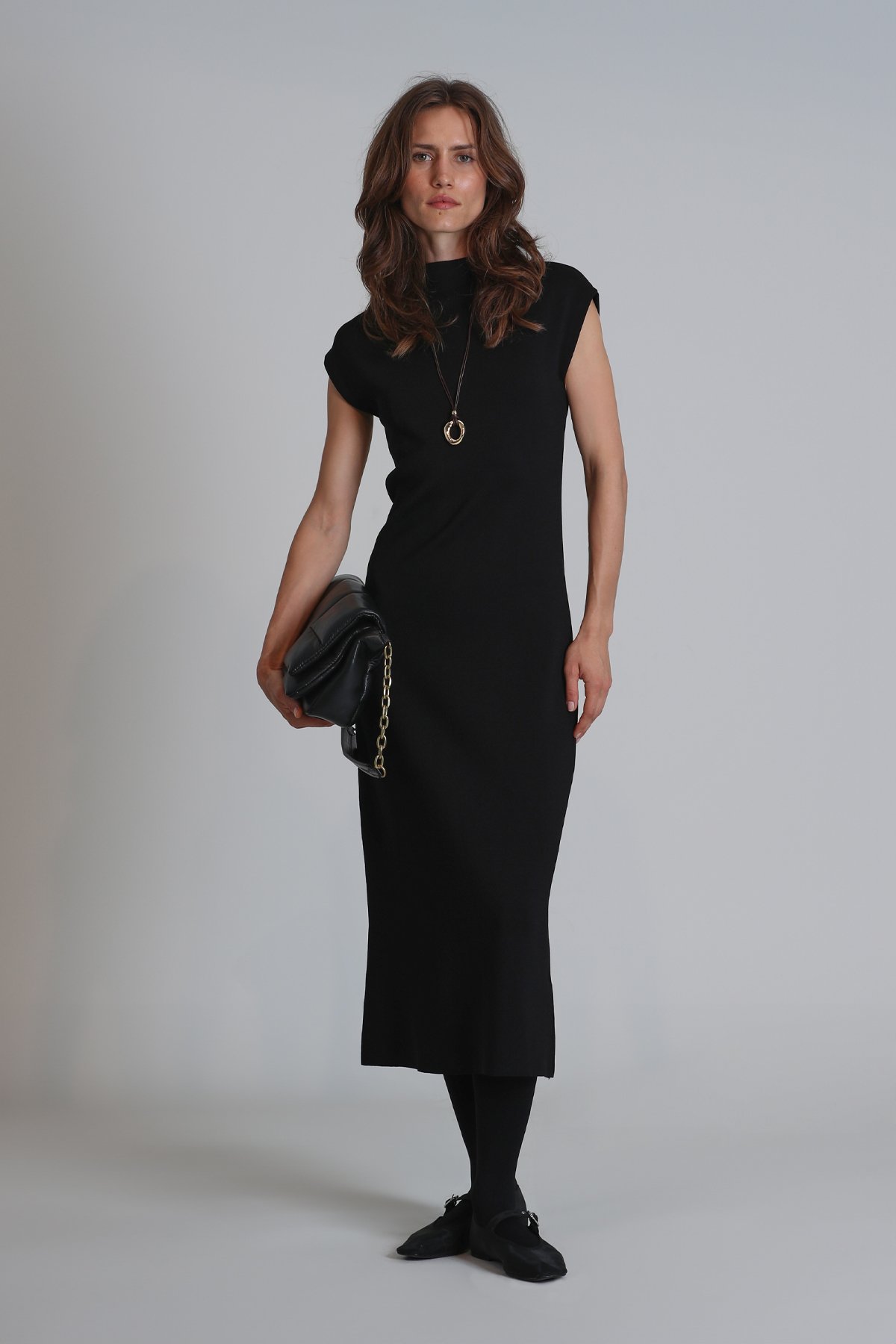 Annabel Damenkleid Regular Fit Schwarz - LUFIAN (1)