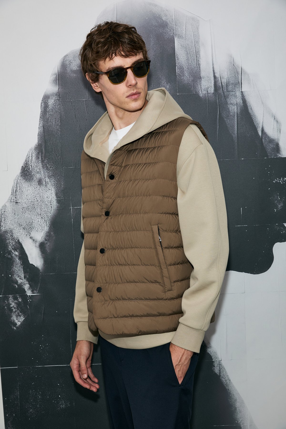Soon Gänsedaunen Herren-Pufferjacke Sand - LUFIAN (1)