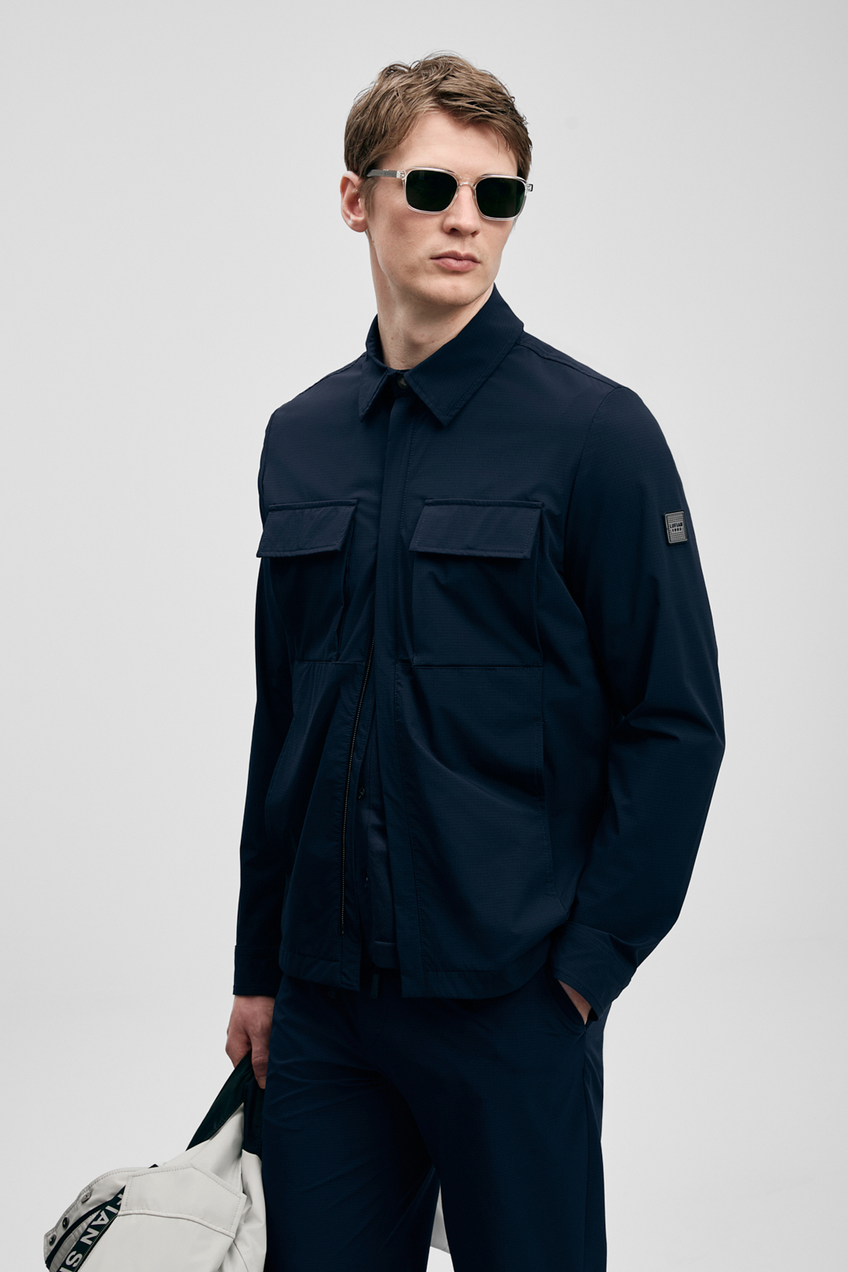 Beck Herrenhemdjacke Marineblau - LUFIAN