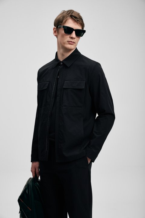 Beck Herrenhemdjacke Schwarz - LUFIAN (1)
