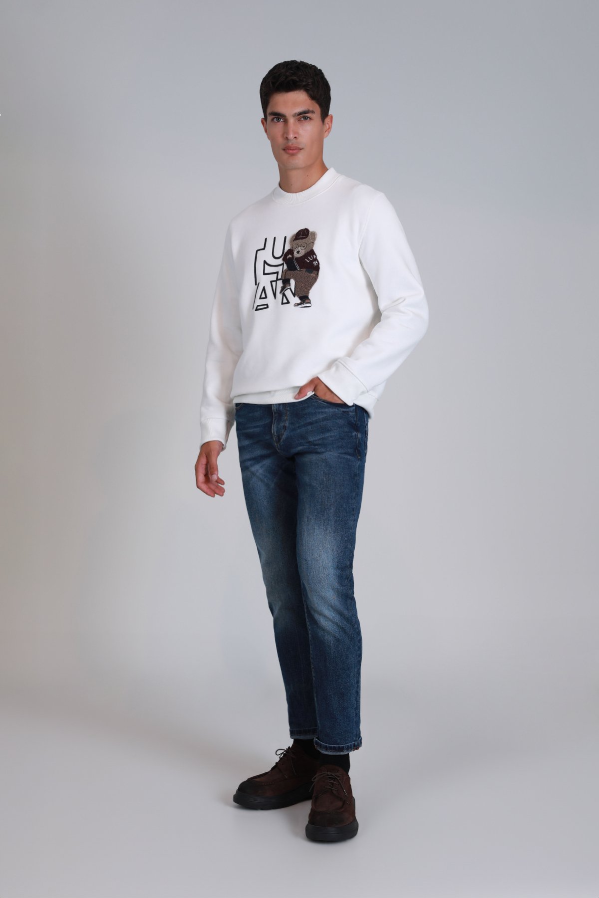 Bert Smart Jeans Herrenhosen Slim Fit Blau - LUFIAN