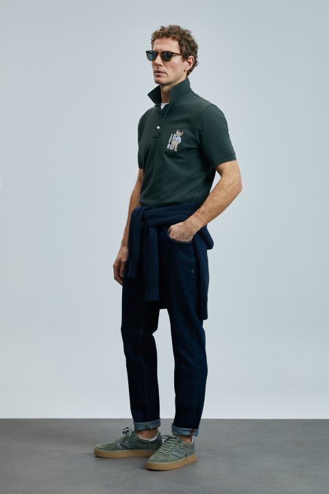 Best Smart Men's Polo T-Shirt Khaki - LUFIAN