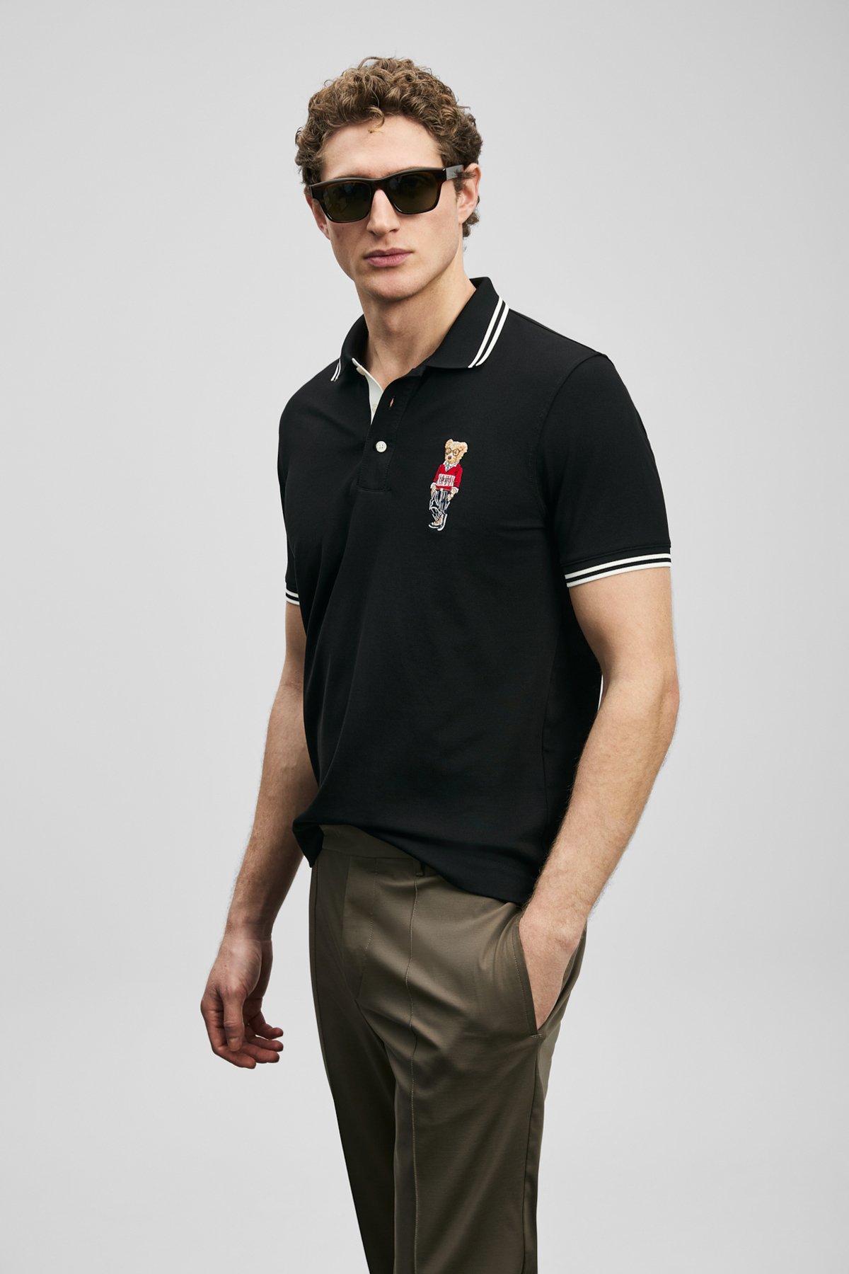 Brady Schickes Herren-Polo-T-Shirt Schwarz - LUFIAN
