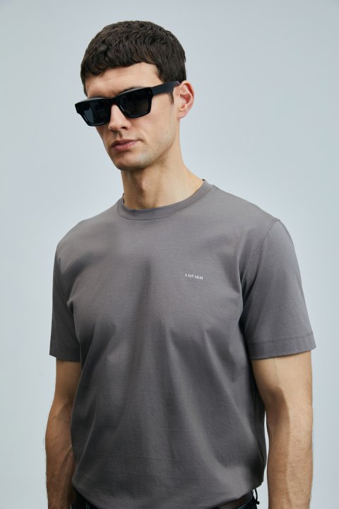 Bran Modern Graphic T-Shirt Mink - LUFIAN