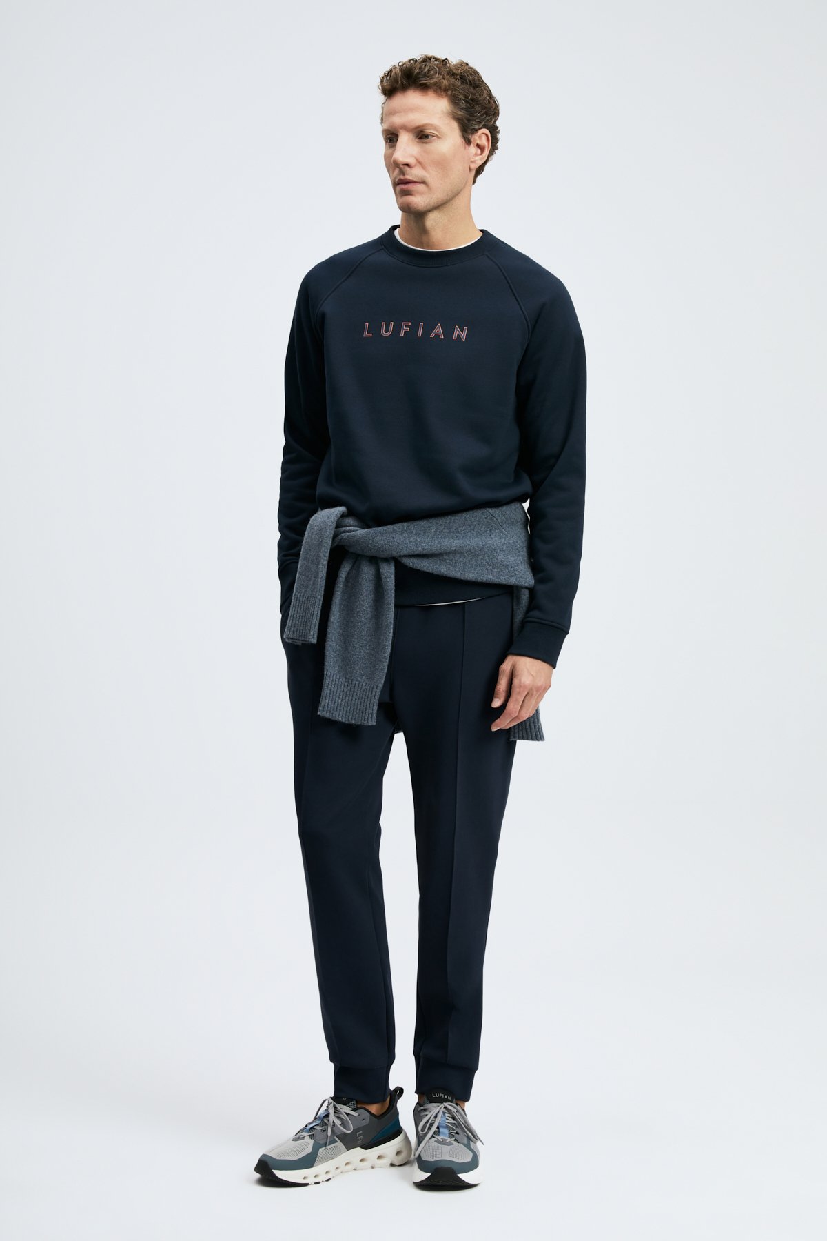 Male Sweatshirt Navy - LUFIAN