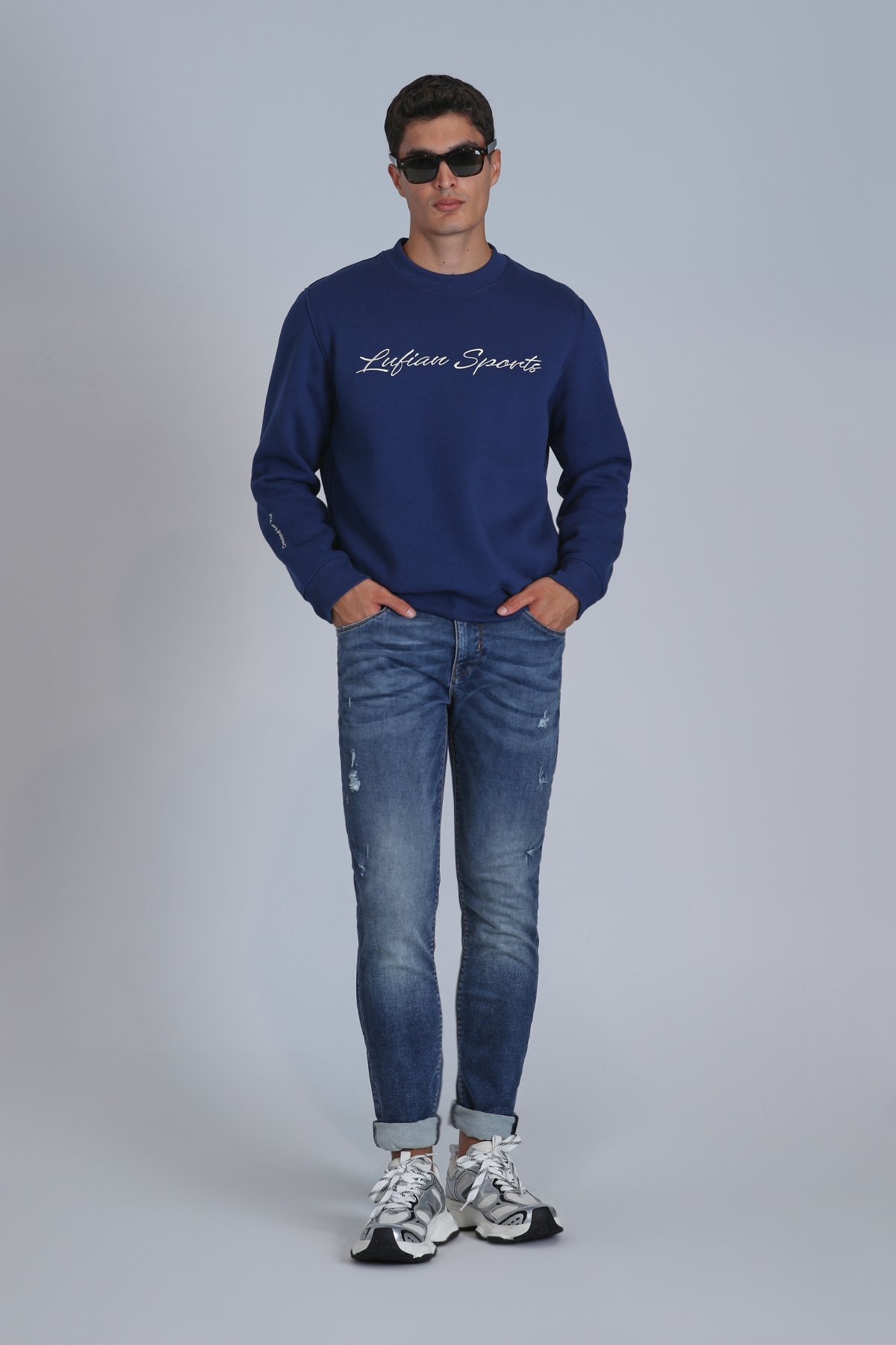 Brıce Smart Jeans Herrenhosen Slim Fit Blau - LUFIAN