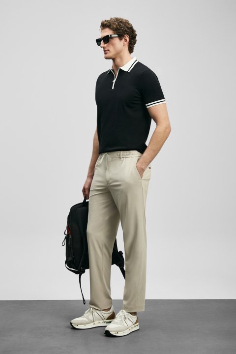 Calep Schicke Herren-Chinohosen Slim Fit Beige - LUFIAN