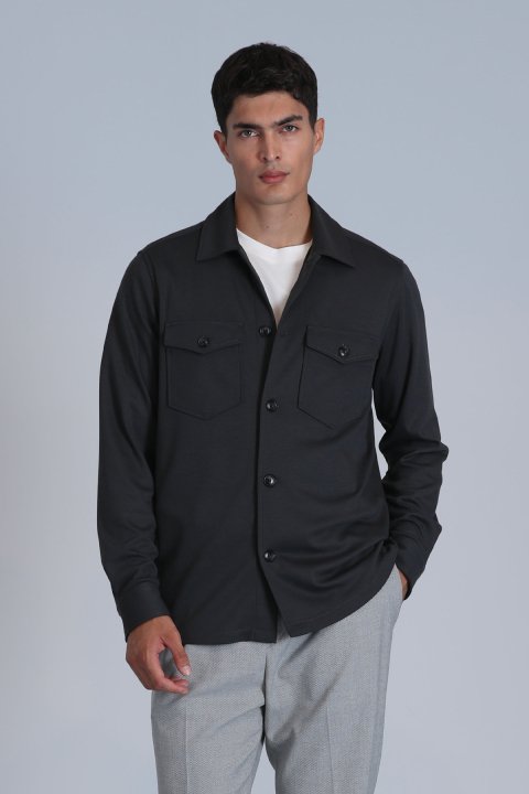 Cameron Herren Basic Shirt Slim Fit Khaki - LUFIAN (1)