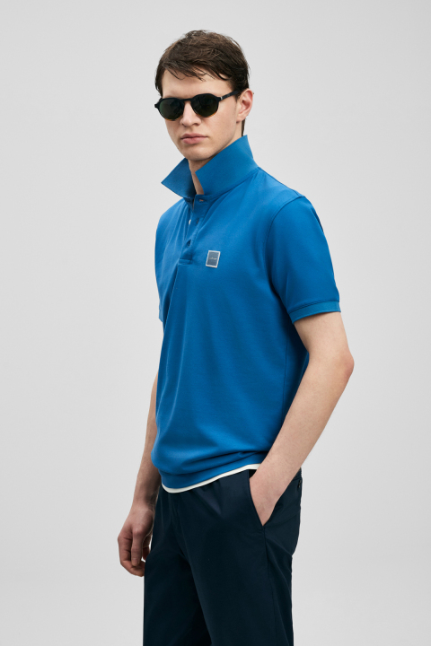 Carter Smart Herren Polo T-Shirt Blau - LUFIAN