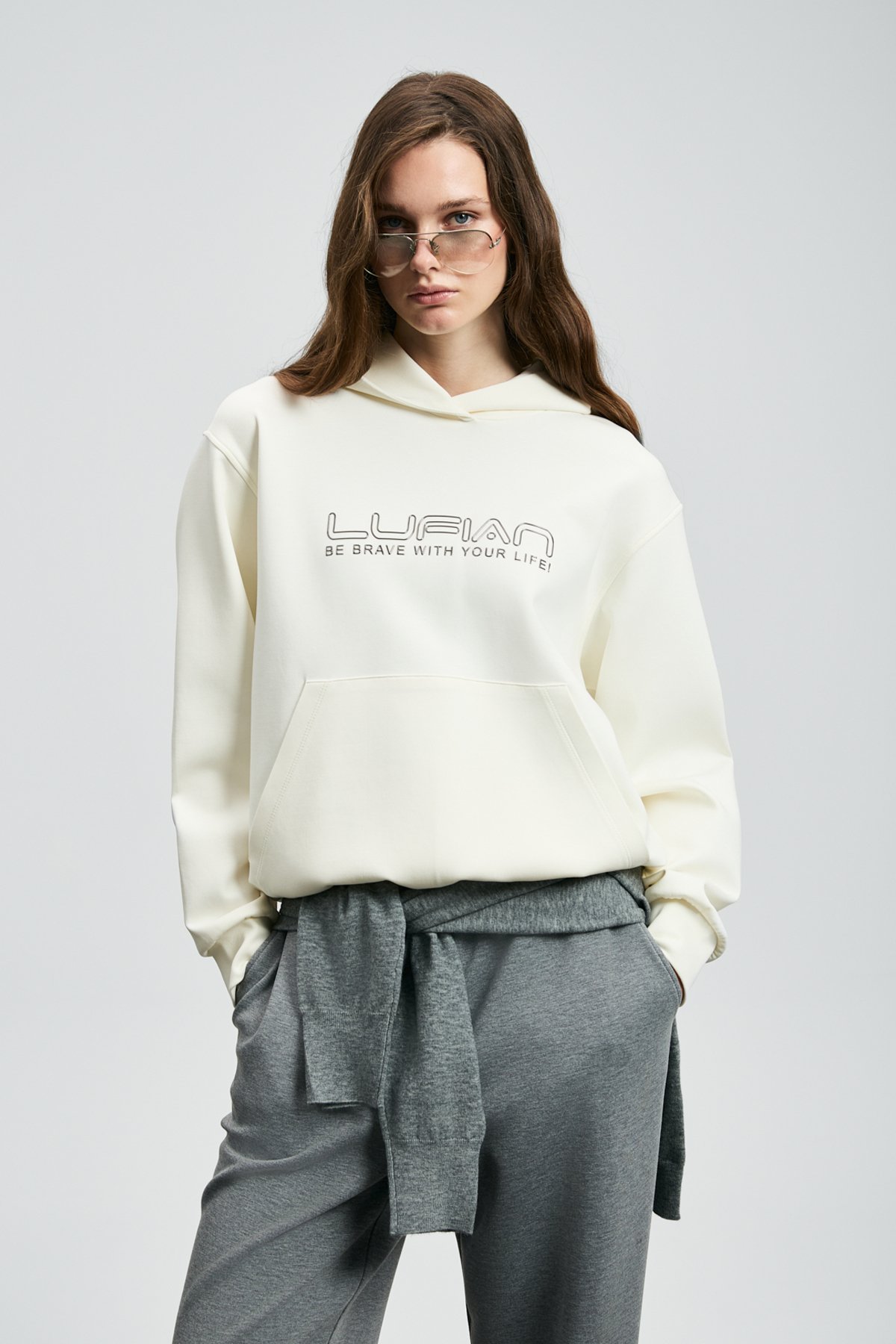 Cassa Damen-Strickpullover in Off-White - LUFIAN