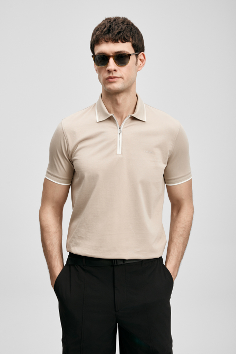 Chase Schickes Herren-Polo-T-Shirt Beige - LUFIAN