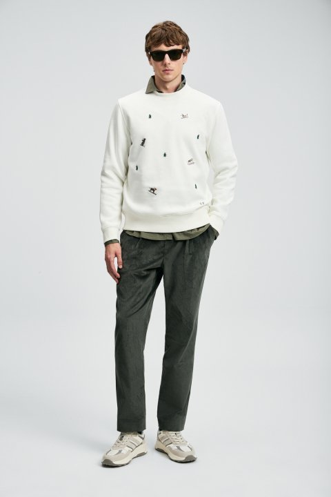 Noel Herren-Sweatshirt in Off-White - LUFIAN
