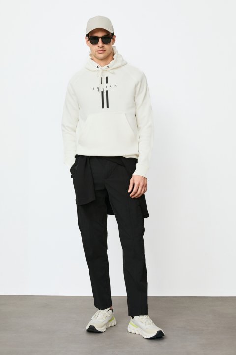 Decland Erkek Sweatshirt Kırık Beyaz - LUFIAN