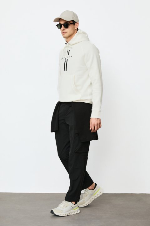 Decland Erkek Sweatshirt Kırık Beyaz - LUFIAN