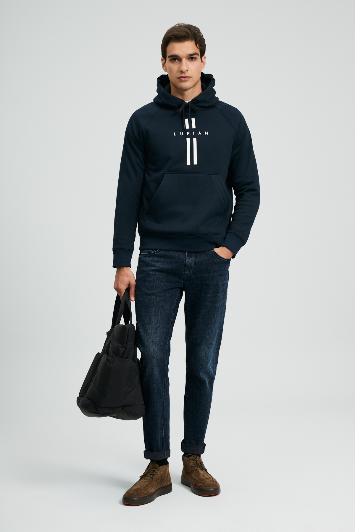 Male Sweatshirt Navy - LUFIAN