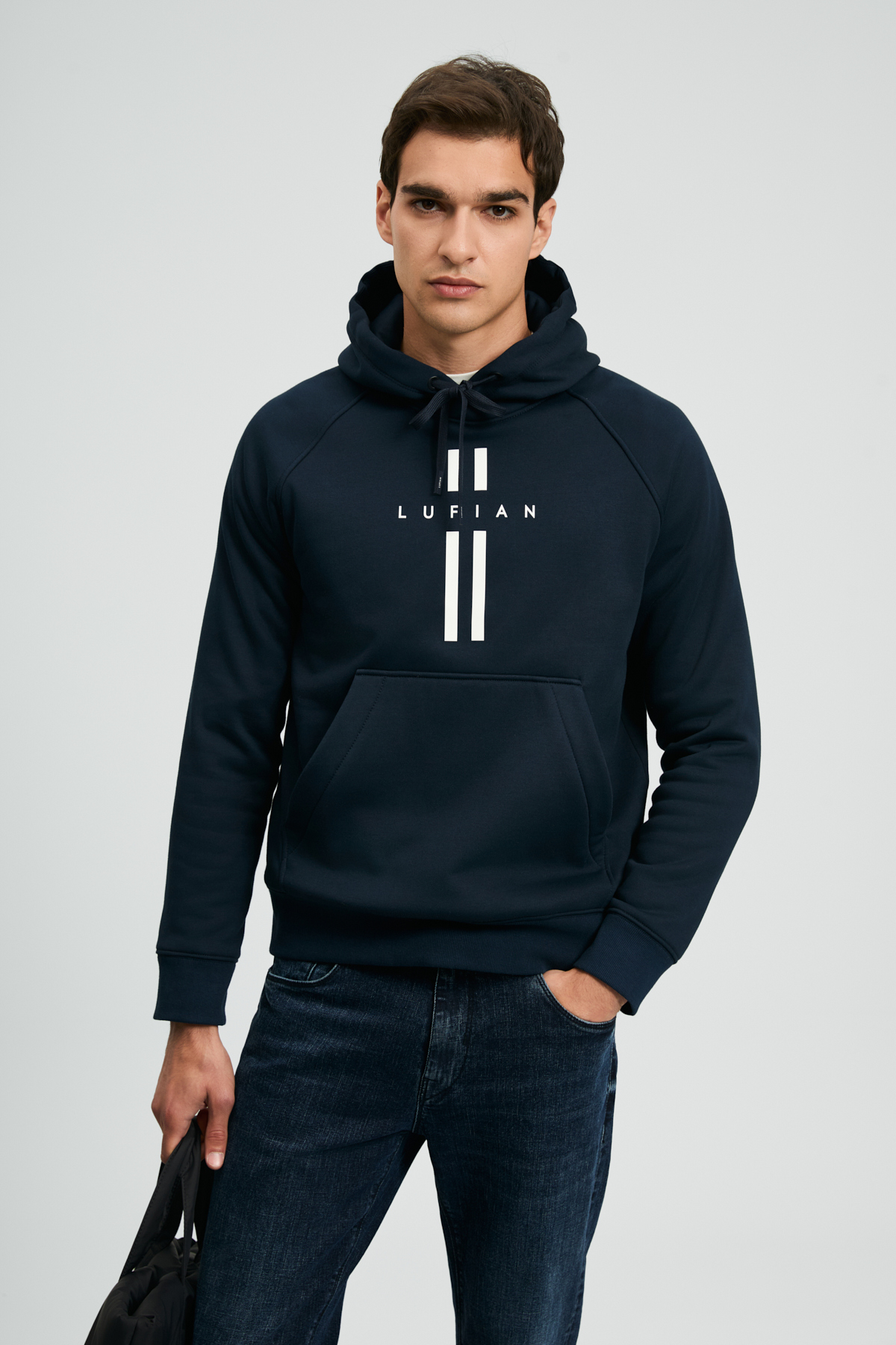 Male Sweatshirt Navy - LUFIAN