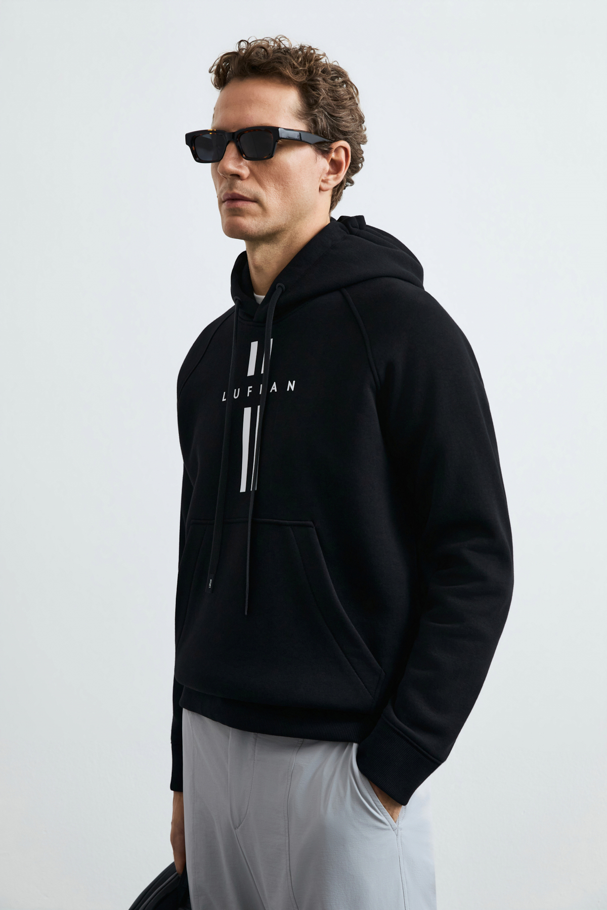 Male Sweatshirt Black - LUFIAN