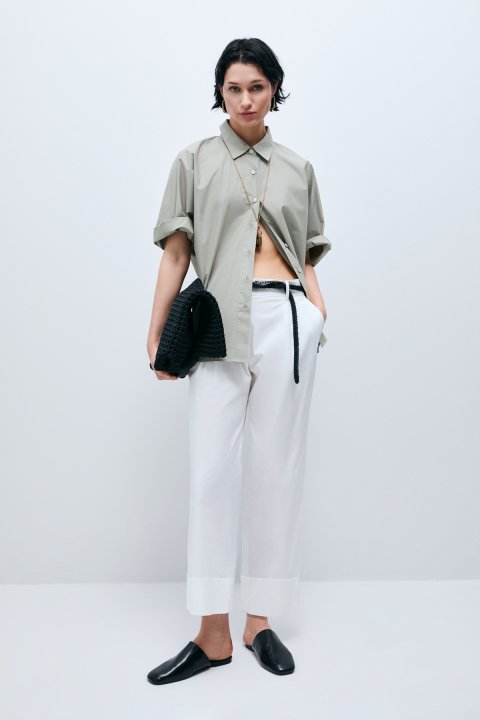 Clara Damenhosen in Off-White - LUFIAN