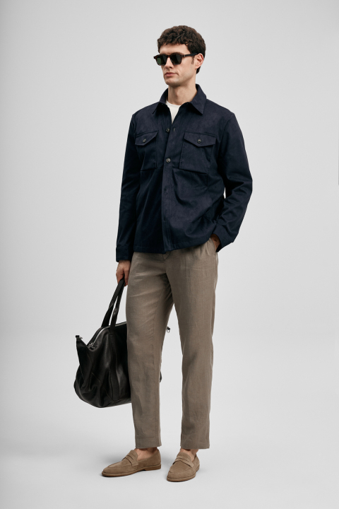 Cole Herrenhemdjacke Marineblau - LUFIAN