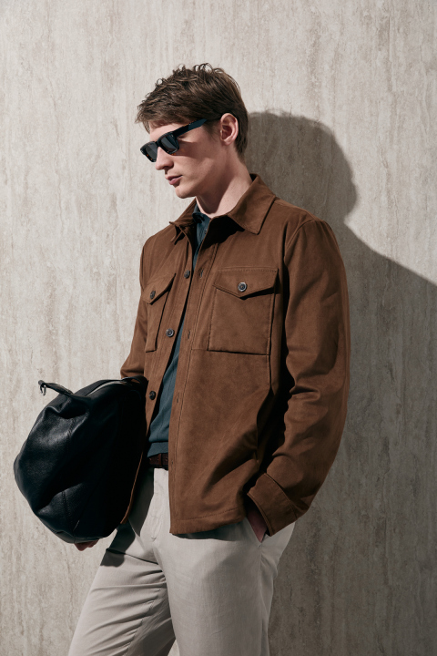 Cole Herrenhemd-Jacke Kamelhaare - LUFIAN