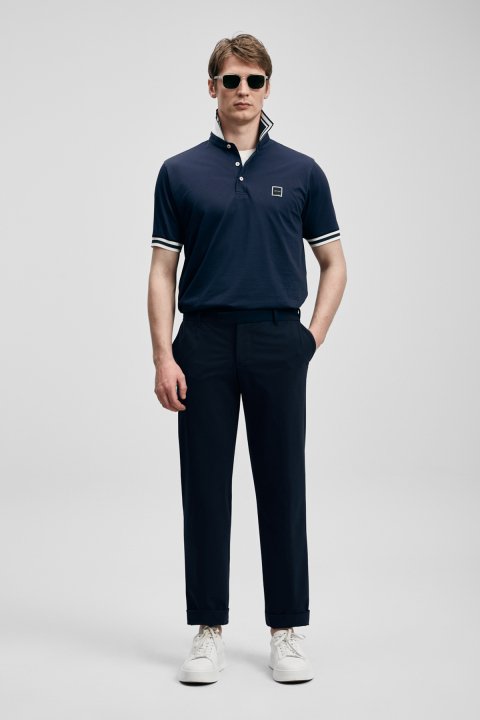 Cole Smartes Herren-Polo-T-Shirt in Marineblau - LUFIAN