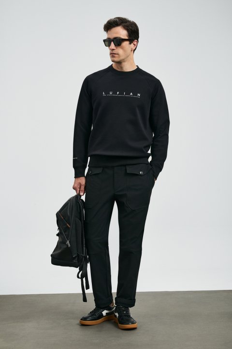 Cooper Schwarzer Sweatshirt - LUFIAN