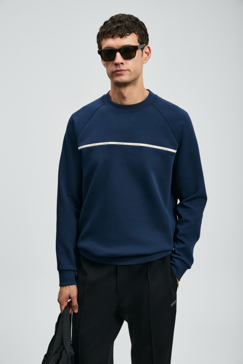 Cosmo Herren-Sweatshirt Marineblau - LUFIAN