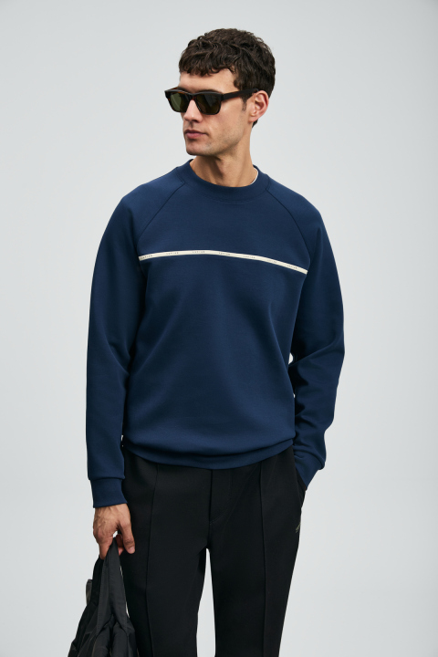 Cosmo Herren-Sweatshirt Marineblau - LUFIAN