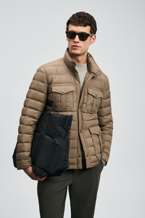 Daniel Goose Feather Male Coat Soıl - Lufian