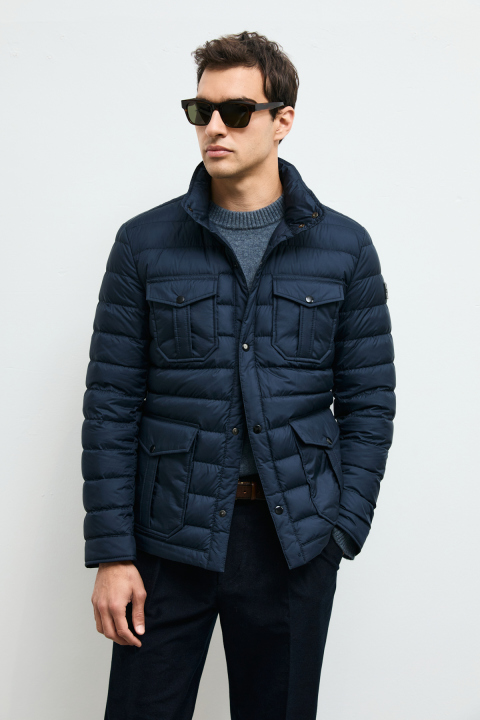 Goose Feather Male Coat Navy - Lufian