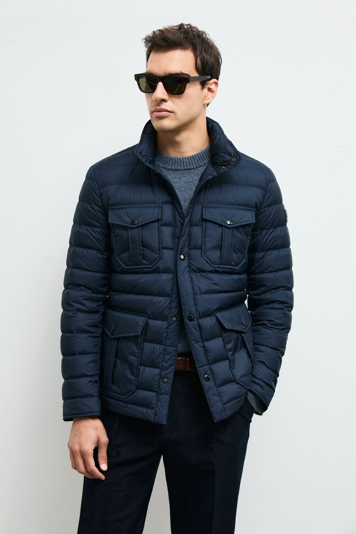 Daniel Herren-Daunenjacke Marineblau - Lufian