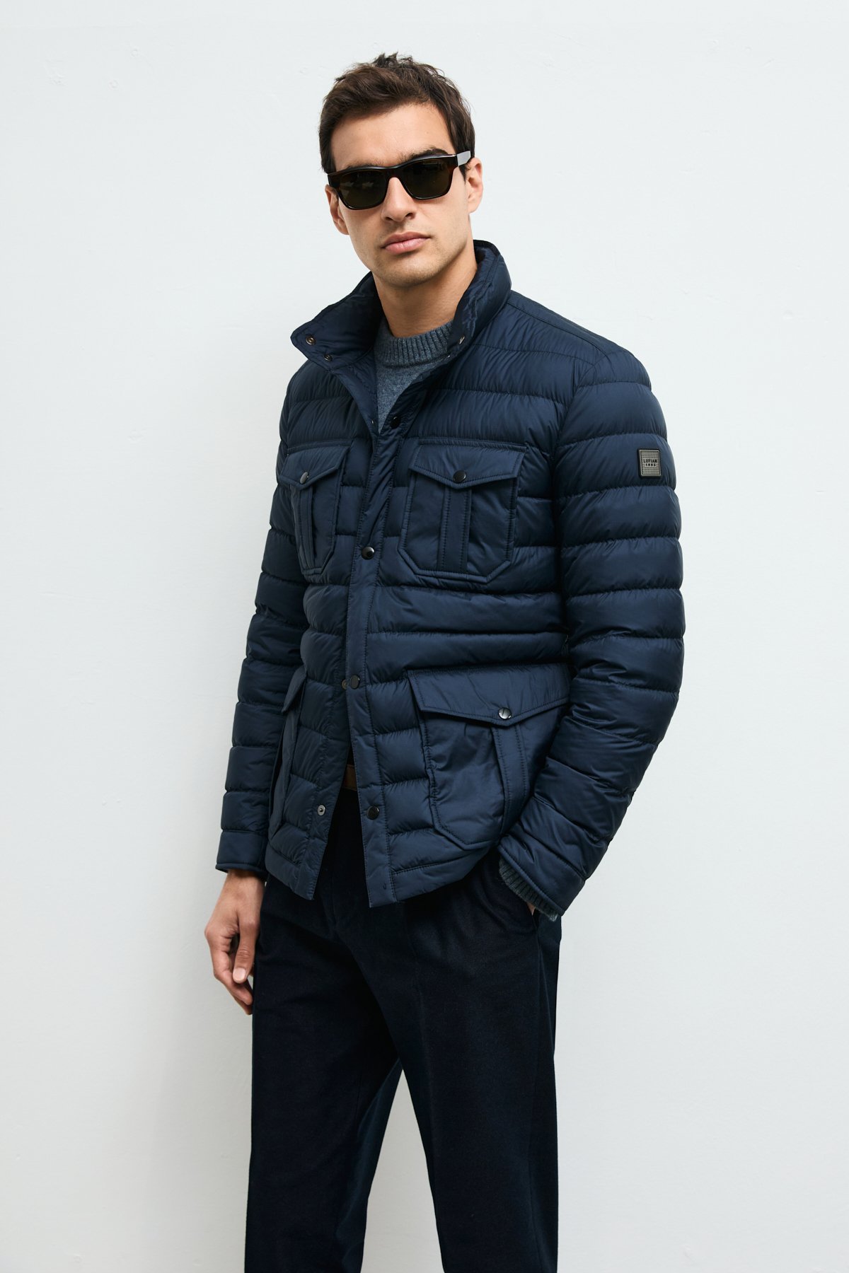 Daniel Herren-Daunenjacke Marineblau - Lufian
