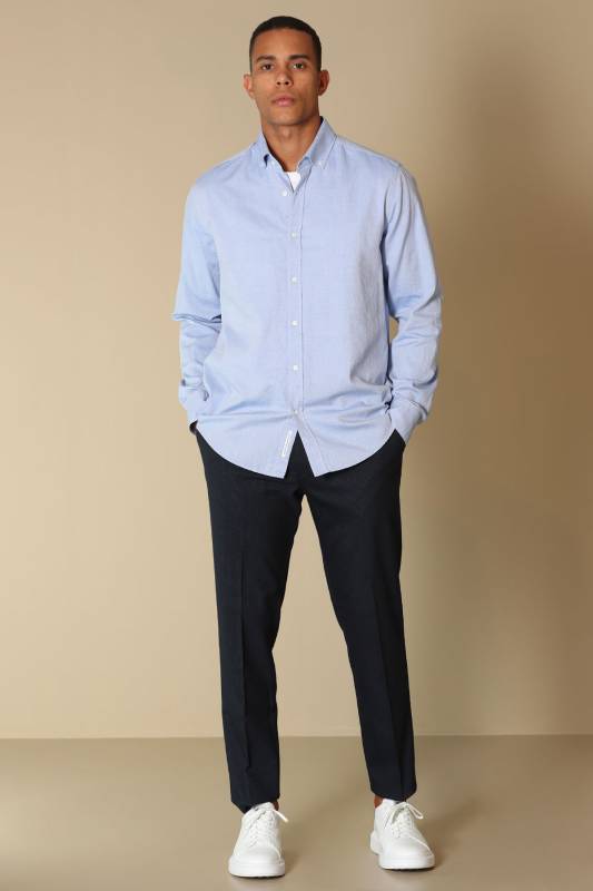 Danıel Mens Smart Shirt Comfort Slım Fıt Blue - 3