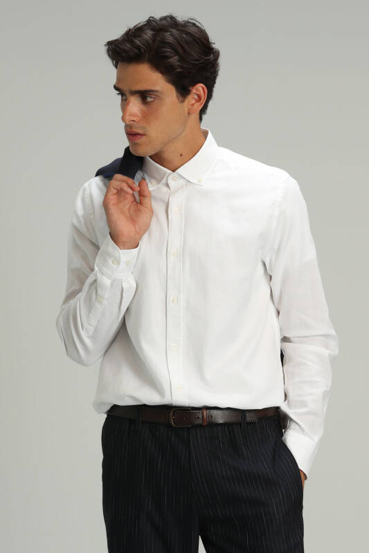 Danıel Mens Smart Shirt Comfort Slım Fıt Whıte - 1