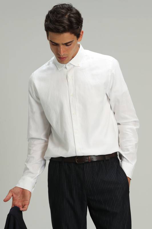 Danıel Mens Smart Shirt Comfort Slım Fıt Whıte - 2