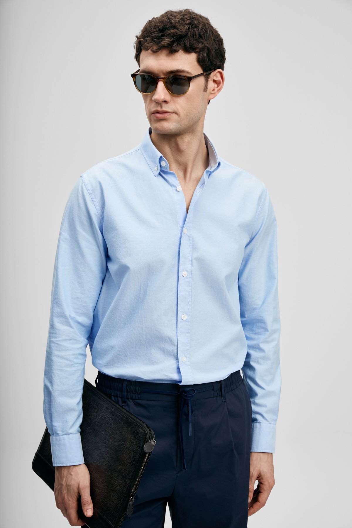 Danıel Herren-Basic-Hemd Regular Fit Blue - LUFIAN (1)