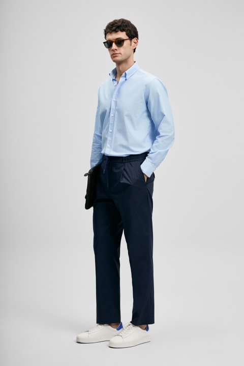 Danıel Herren-Basic-Hemd Regular Fit Blue - LUFIAN