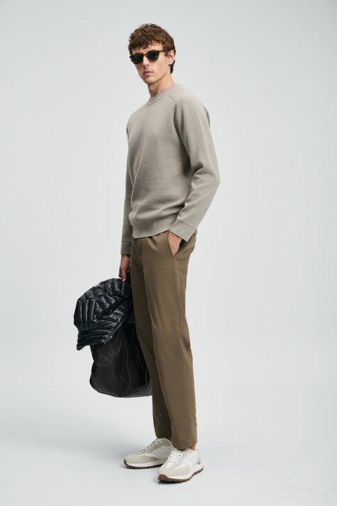 Daren Smart Men's Chino Pants Slim Fit Earth - LUFIAN (1)