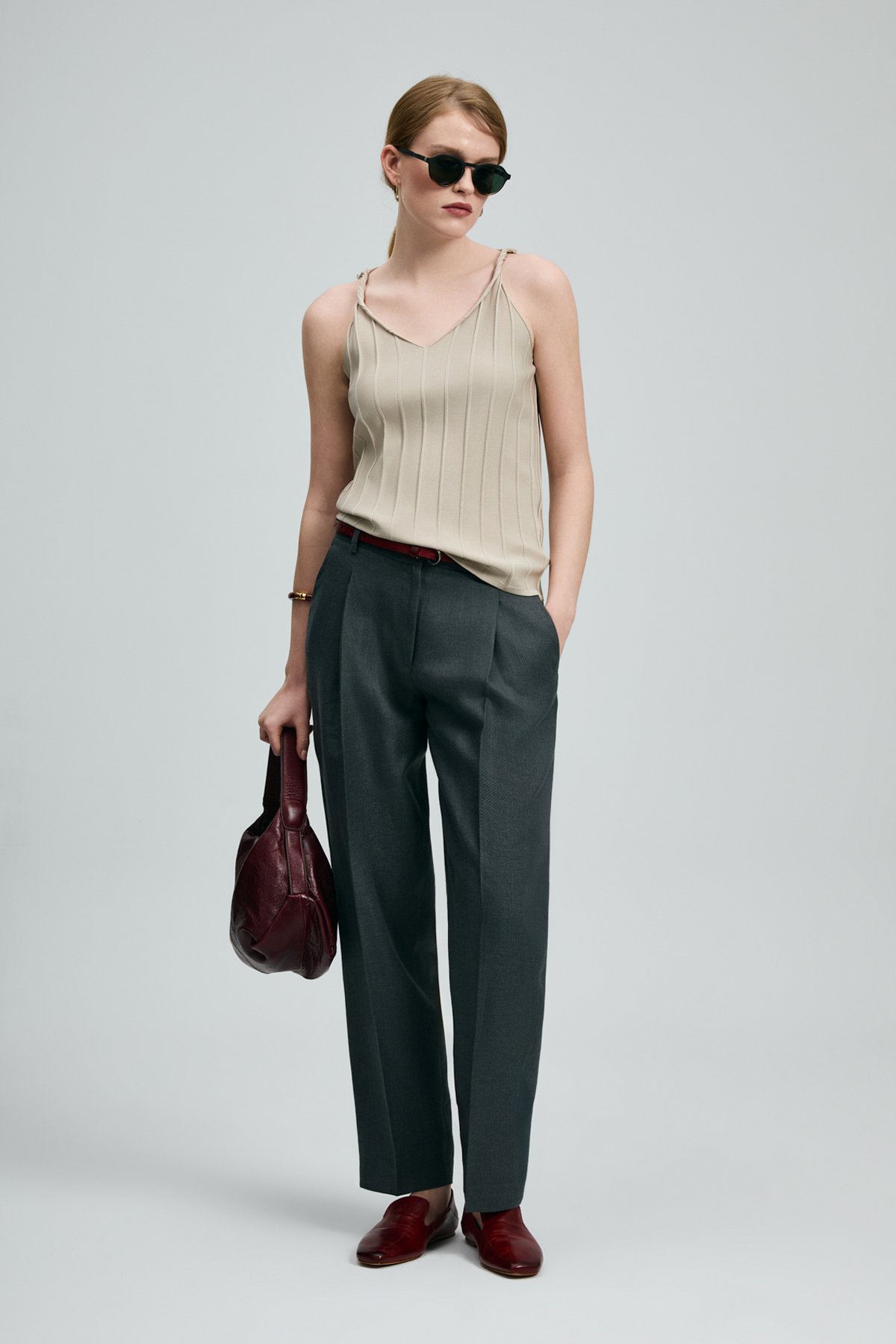 Darla Damen-Strickunterhemd Beige - LUFIAN (1)