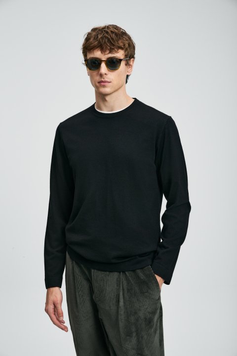 Dean Herrenpullover Schwarz - LUFIAN