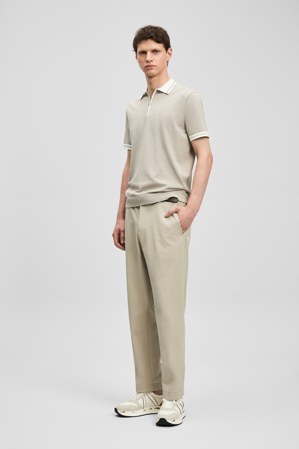 Dean Herren Modal Blended Pullover Sand - LUFIAN