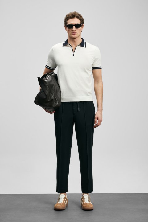 Dean Herren Modal Blend Pullover Off White - LUFIAN