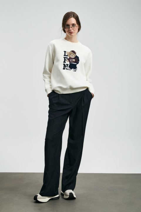 Dıamond Damen-Strickpullover in Off-White - LUFIAN