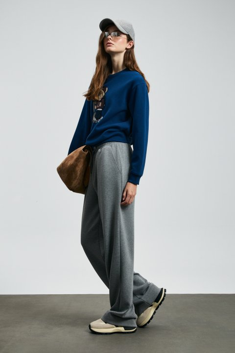 Dıamond Damen-Strickpullover Saxes - LUFIAN