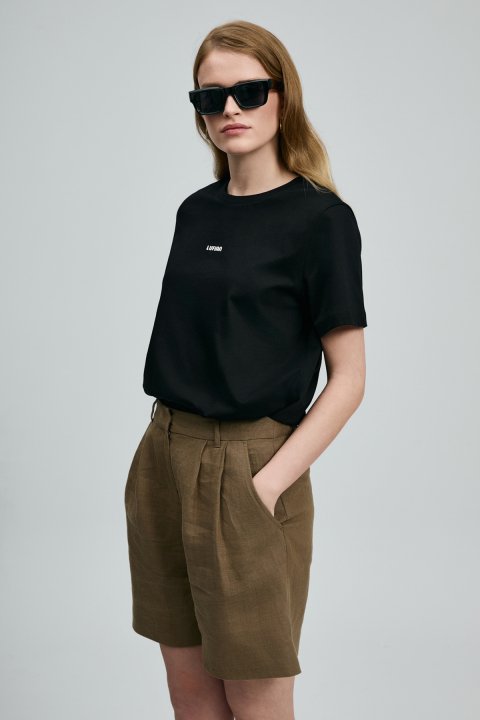 Dıdo Damen-T-Shirt Schwarz - LUFIAN