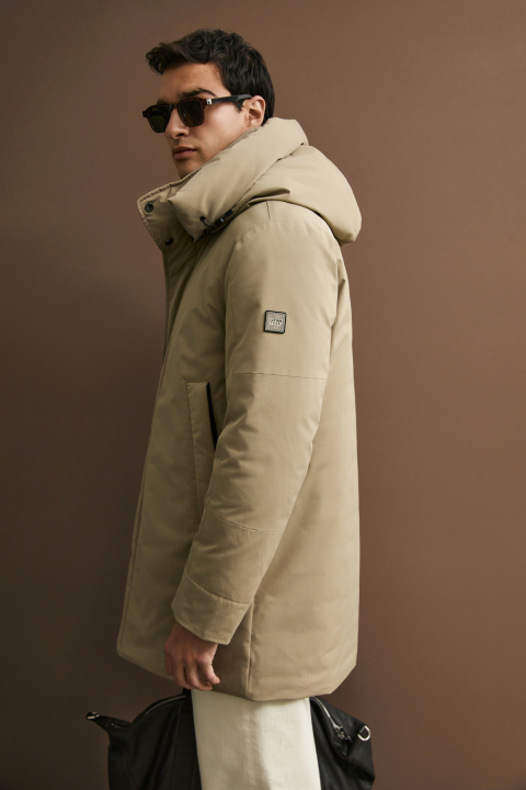 Goose Feather Male Coat Beıge - Lufian (1)