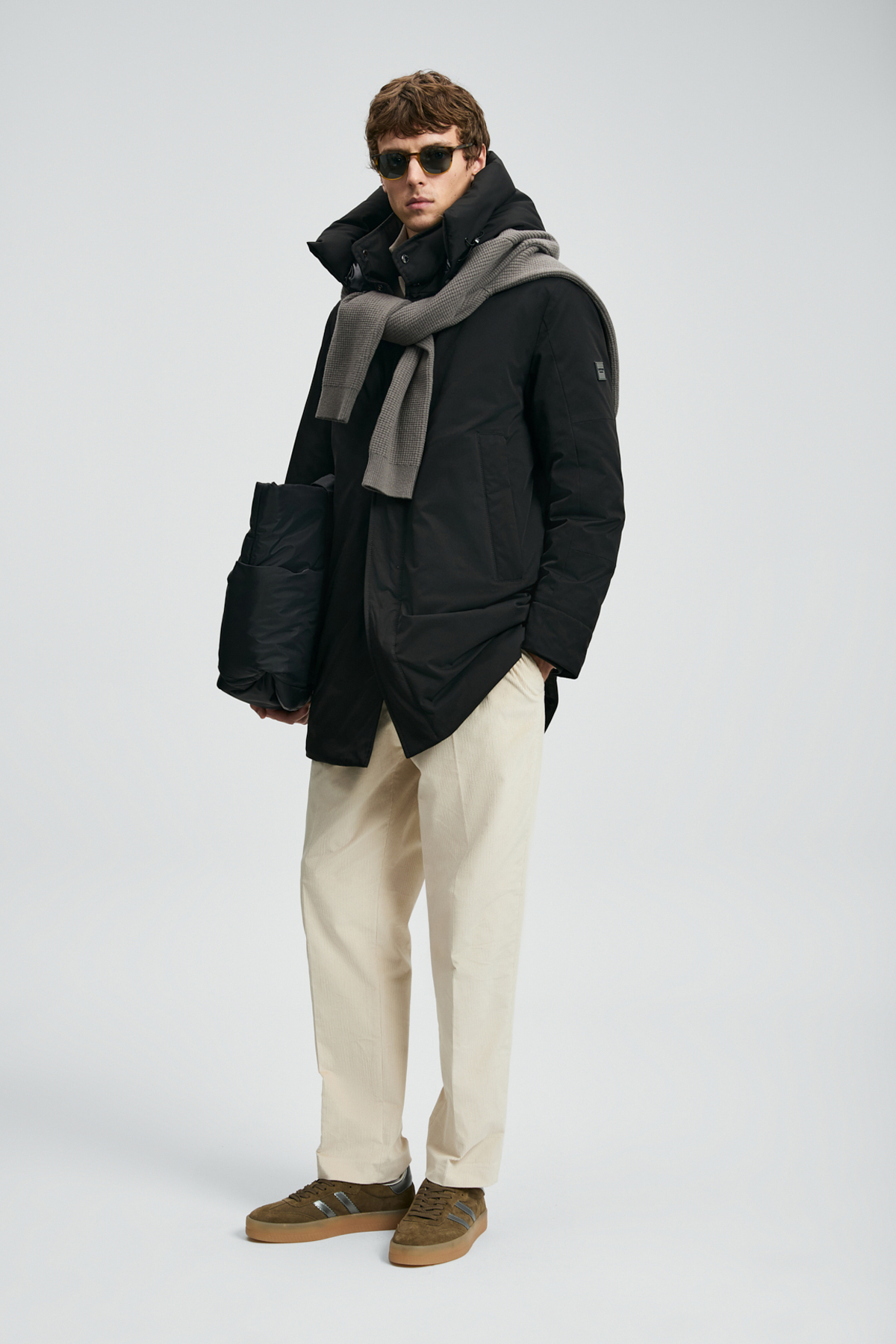 Goose Feather Male Coat Black - Lufian (1)