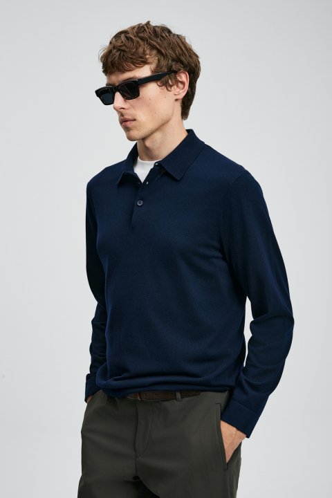Donald Herrenpullover Marineblau - LUFIAN