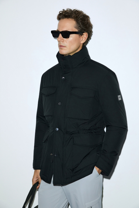 Goose Feather Male Coat Black - Lufian