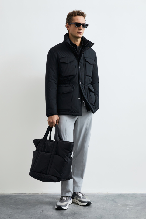 Goose Feather Male Coat Black - Lufian (1)